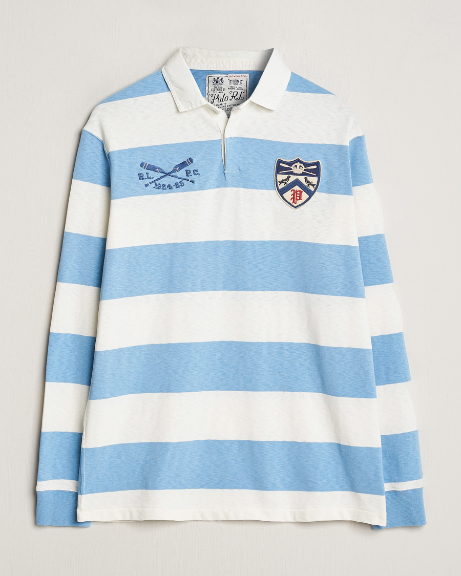 Herr | Tröjor | Polo Ralph Lauren | Jersey Striped Rugger Powder Blue/Nevis