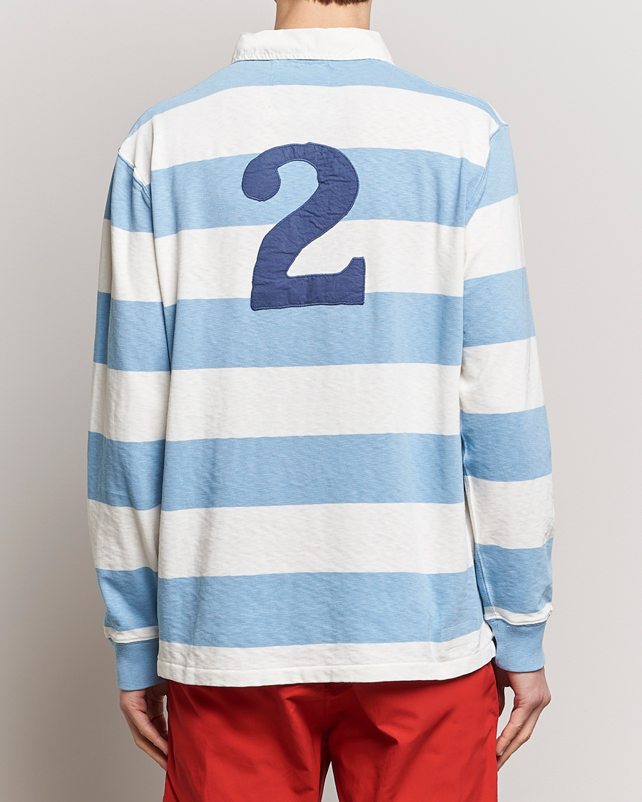 Herr | Tröjor | Polo Ralph Lauren | Jersey Striped Rugger Powder Blue/Nevis