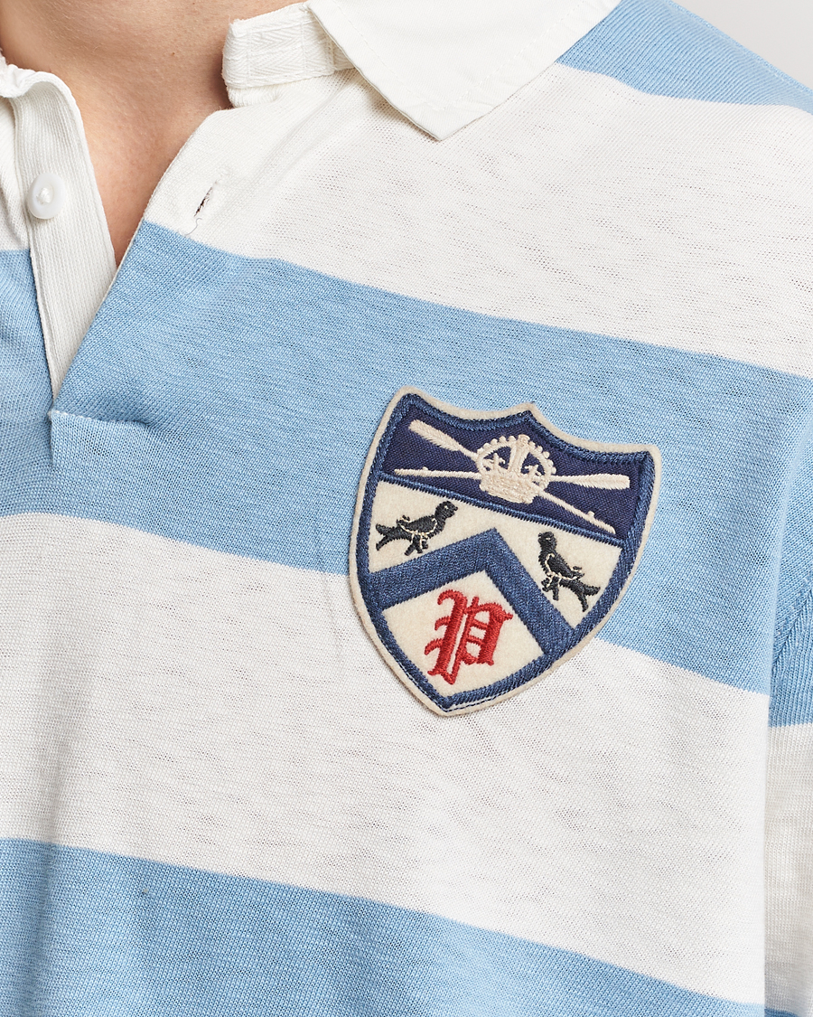 Herr | Tröjor | Polo Ralph Lauren | Jersey Striped Rugger Powder Blue/Nevis