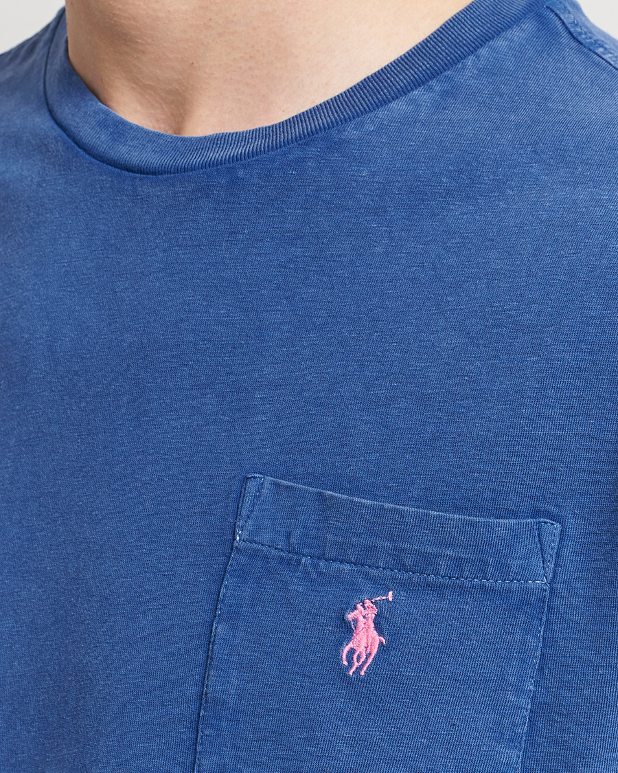 Herr | T-Shirts | Polo Ralph Lauren | Cotton Linen Crew Neck T-Shirt Beach Royal