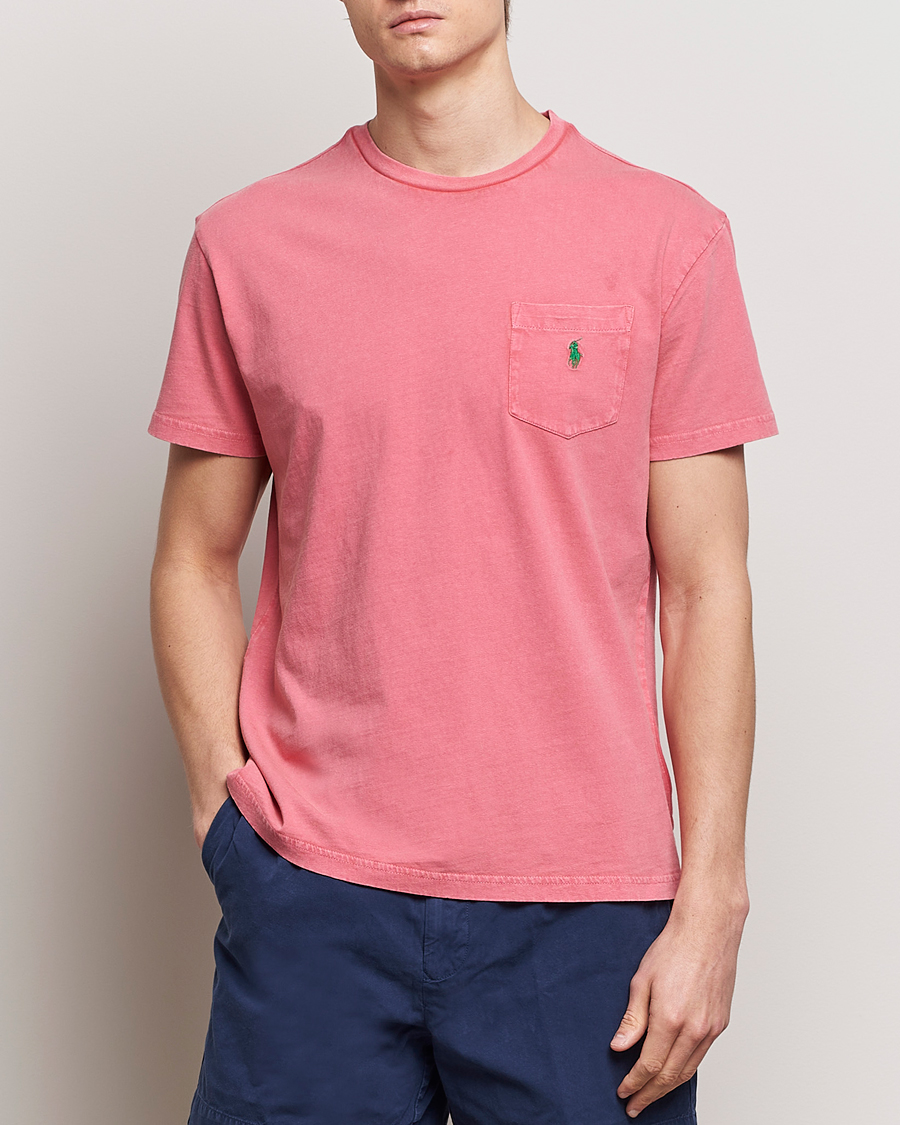 Herr | Polo Ralph Lauren | Polo Ralph Lauren | Cotton Linen Crew Neck T-Shirt Pale Red