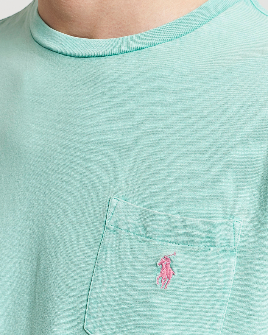 Herr | T-Shirts | Polo Ralph Lauren | Cotton Linen Crew Neck T-Shirt Celadon