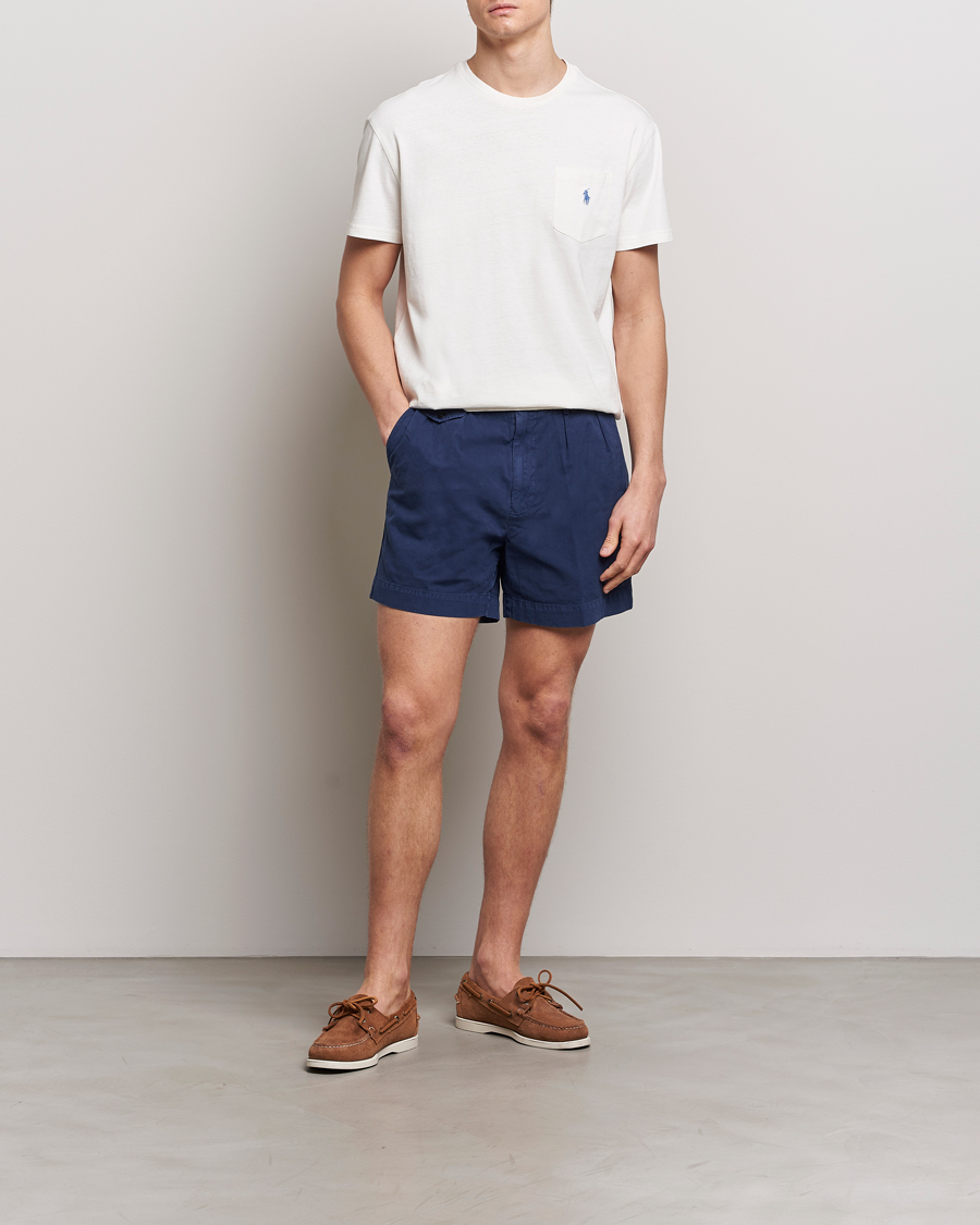 Herr | T-Shirts | Polo Ralph Lauren | Cotton Linen Crew Neck T-Shirt Ceramic White