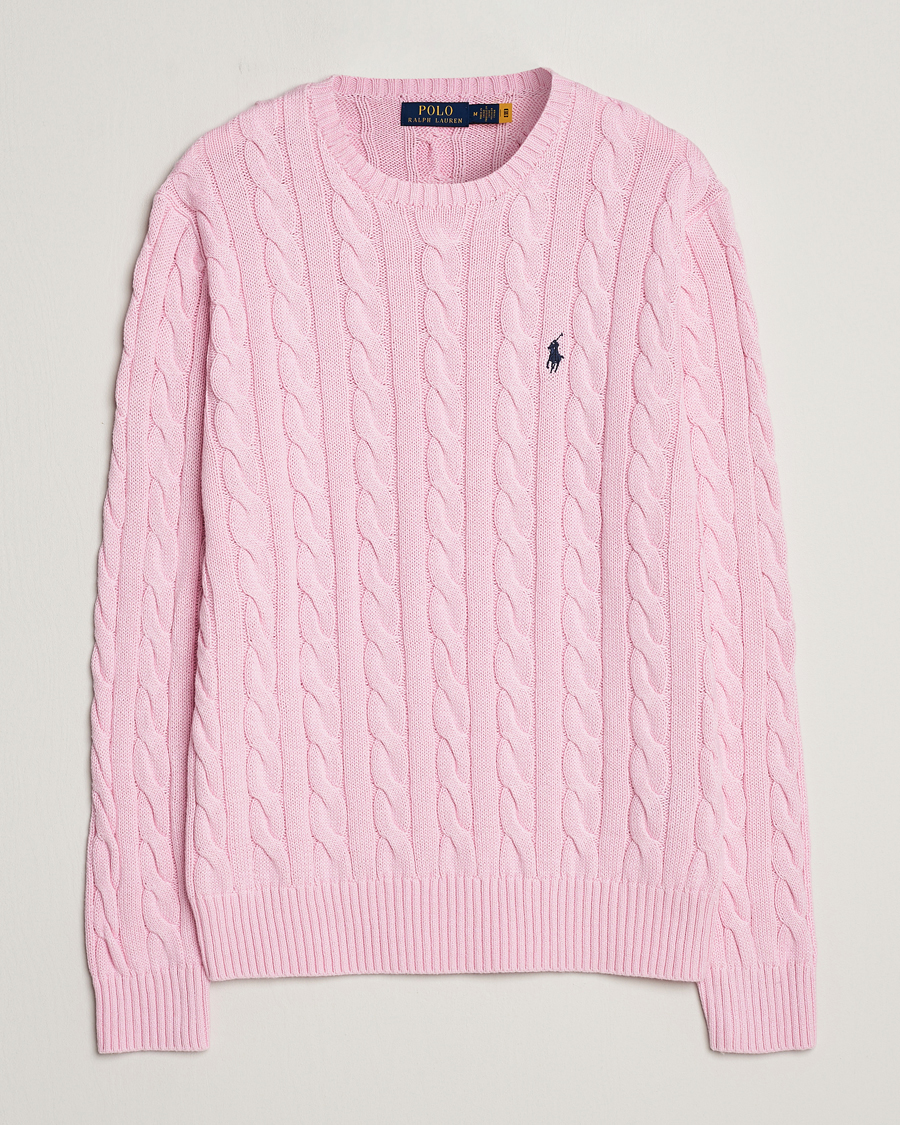 Herr | Tröjor | Polo Ralph Lauren | Cotton Cable Pullover Carmel Pink