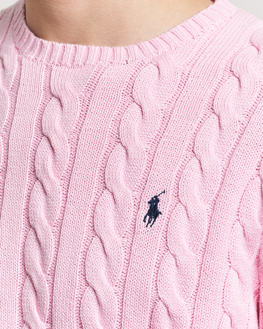 Herr | Tröjor | Polo Ralph Lauren | Cotton Cable Pullover Carmel Pink