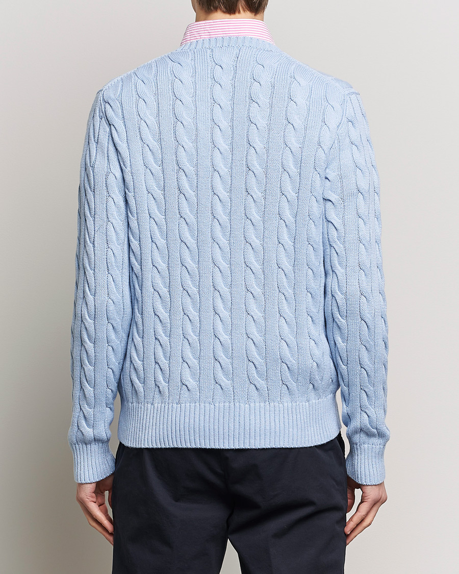 Herr | Tröjor | Polo Ralph Lauren | Cotton Cable Pullover Blue Hyacinth