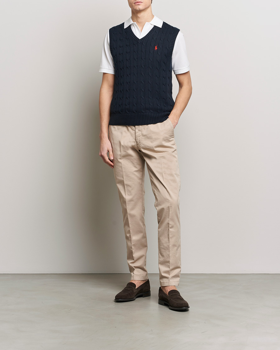 Herr | Tröjor | Polo Ralph Lauren | Cotton Cable Vest Hunter Navy