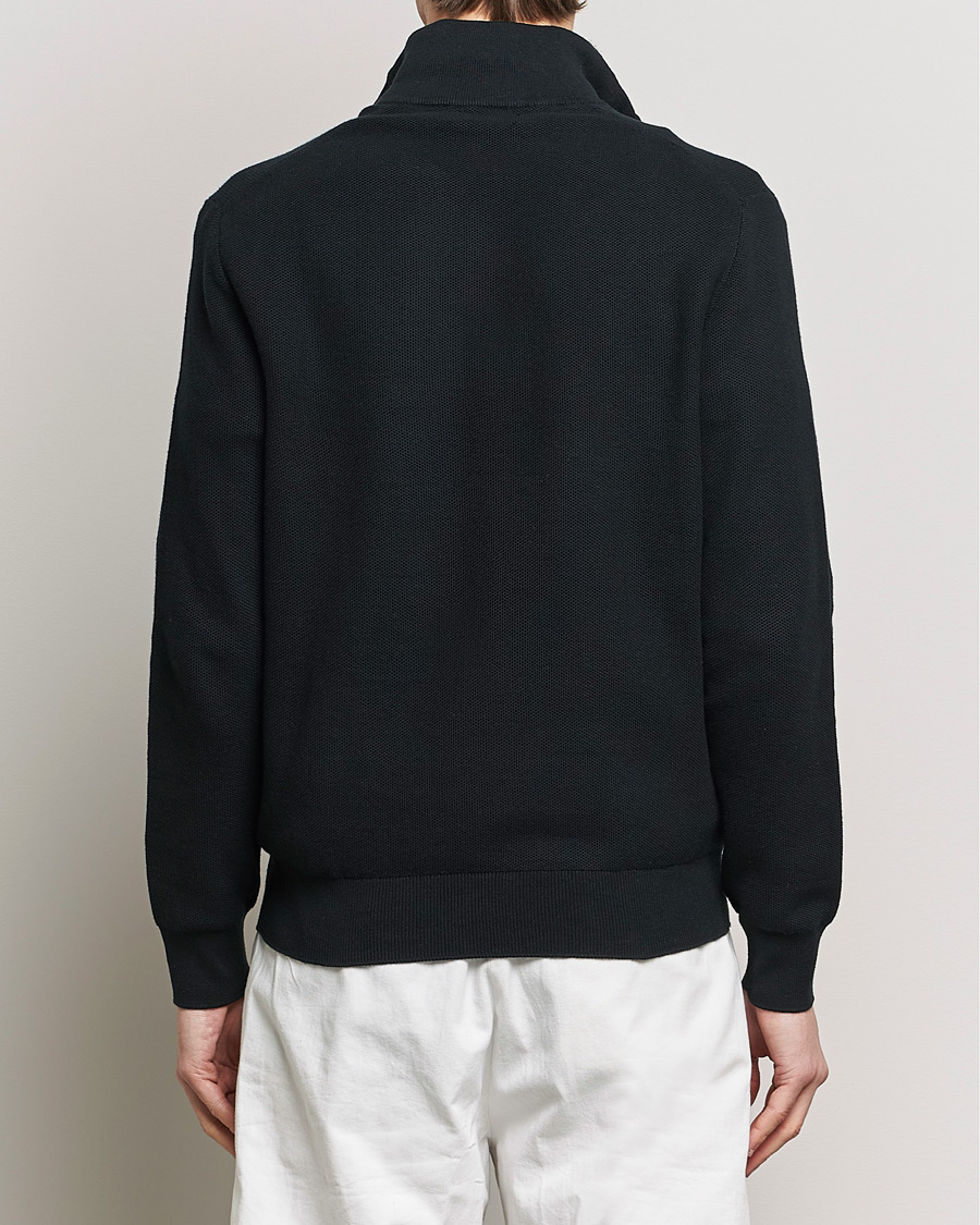 Herr | Tröjor | Polo Ralph Lauren | Textured Half Zip Polo Black