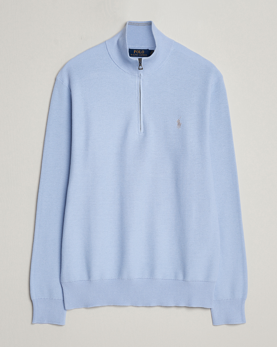 Herr | Tröjor | Polo Ralph Lauren | Textured Half-Zip Blue Hyacinth