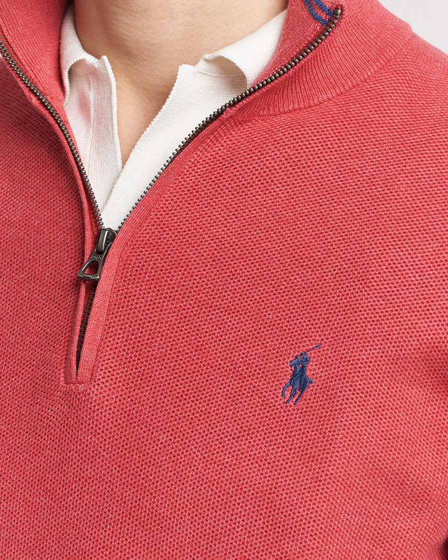 Herr | Tröjor | Polo Ralph Lauren | Textured Half Zip Nantucket Red Heather