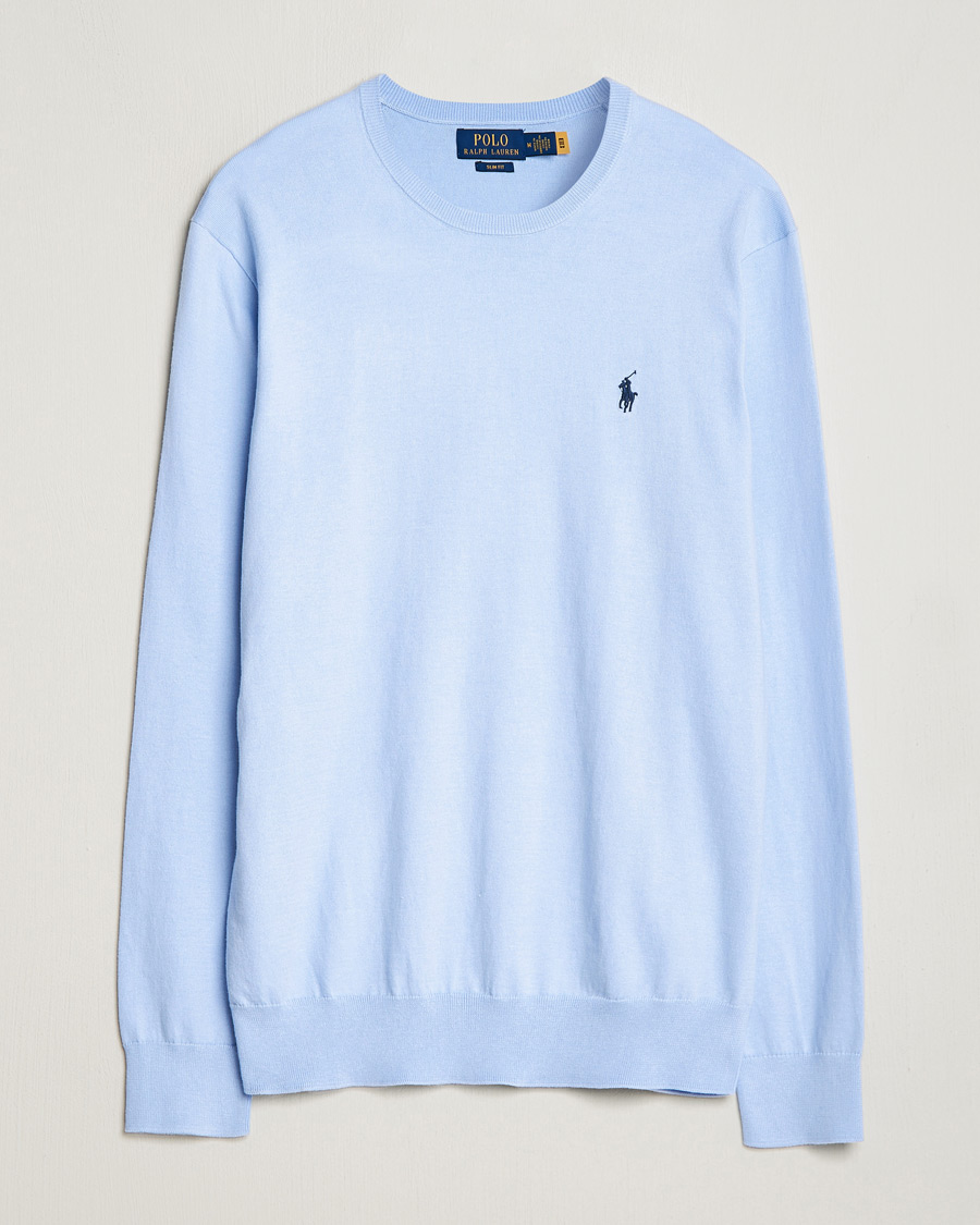 Herr | Tröjor | Polo Ralph Lauren | Cotton Crew Neck Sweater Blue Hyacinth