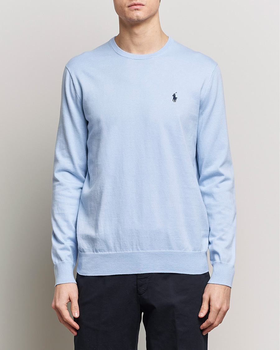 Herr | Lojalitetserbjudande | Polo Ralph Lauren | Cotton Crew Neck Sweater Blue Hyacinth