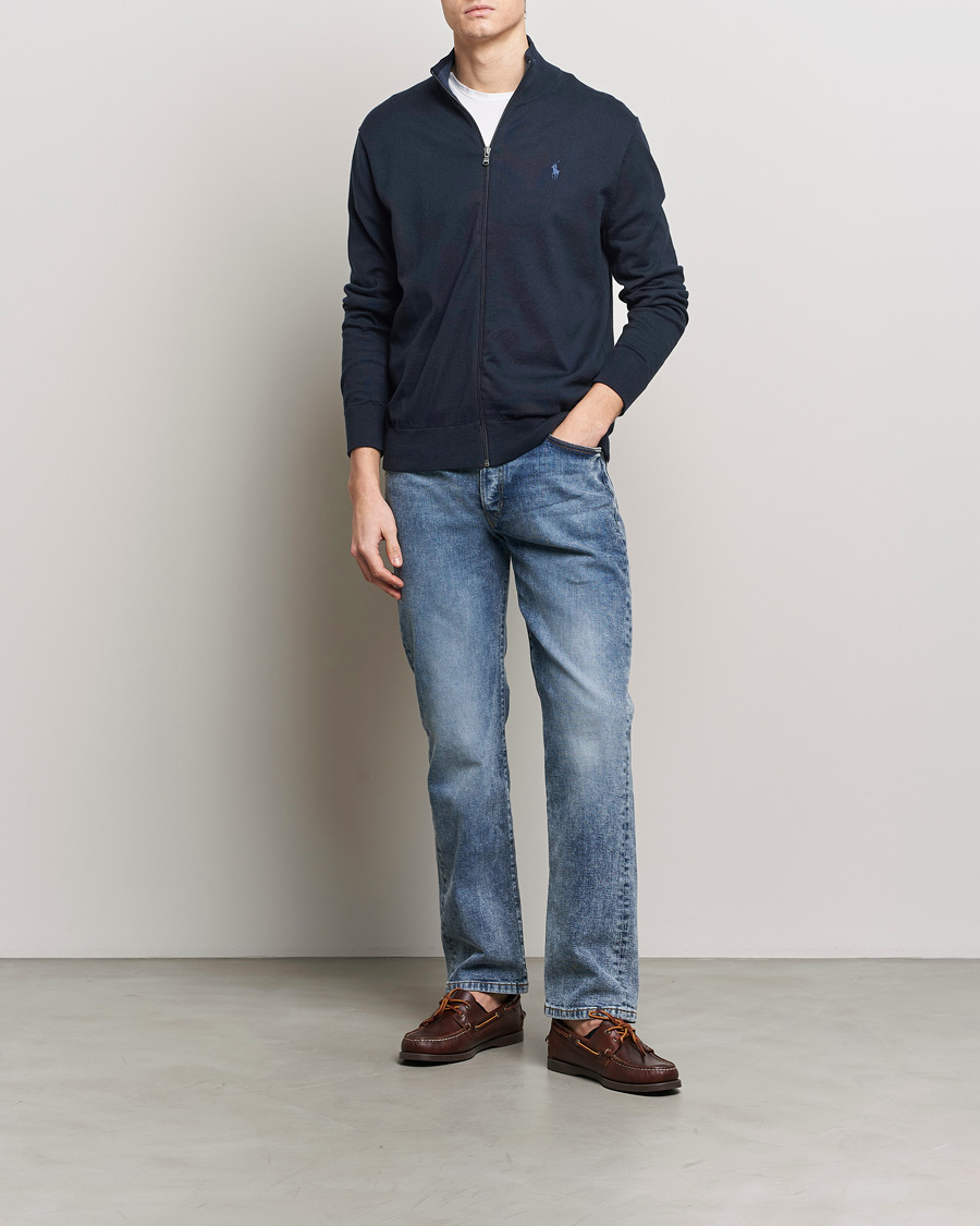 Herr | Tröjor | Polo Ralph Lauren | Cotton Full-Zip Hunter Navy