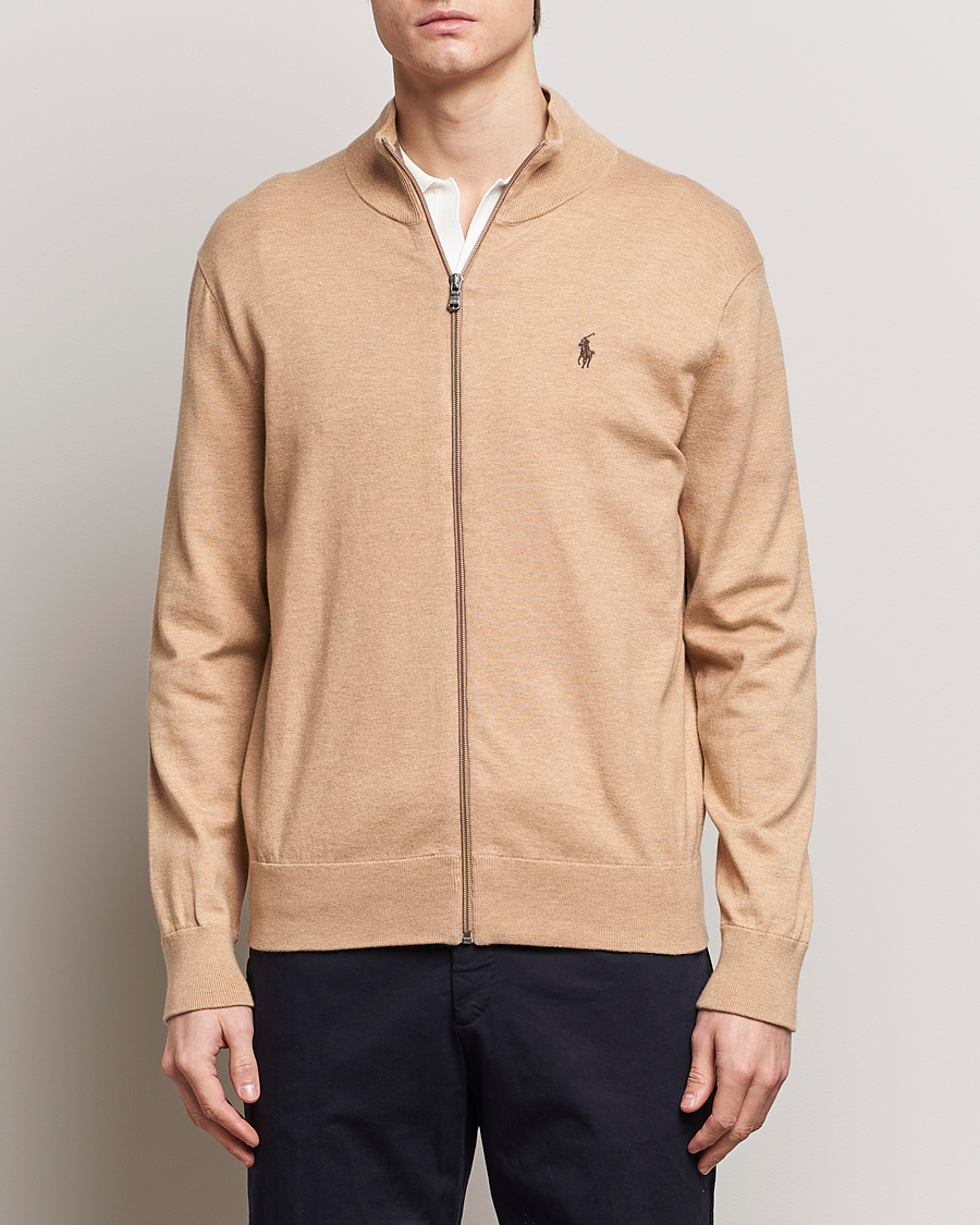 Herr | Lojalitetserbjudande | Polo Ralph Lauren | Cotton Full-Zip Camel Melange