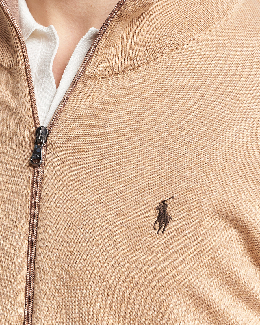 Herr | Tröjor | Polo Ralph Lauren | Cotton Full-Zip Camel Melange