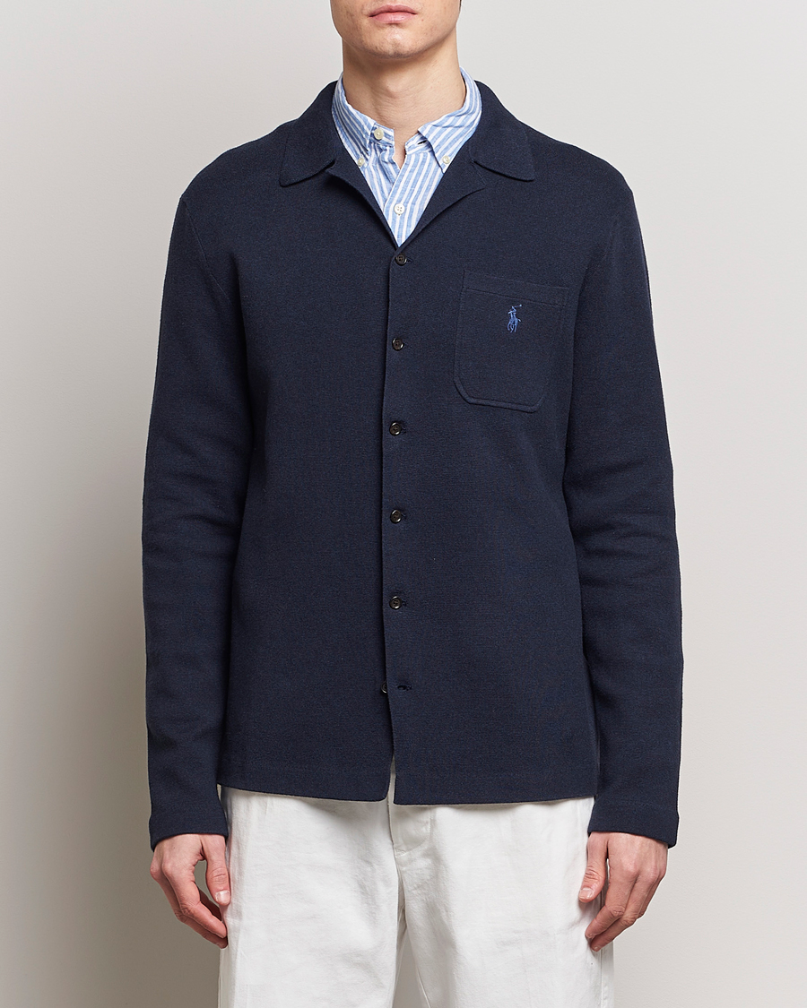 Herre |  | Polo Ralph Lauren | Cotton Knitted Cardigan Navy Heather