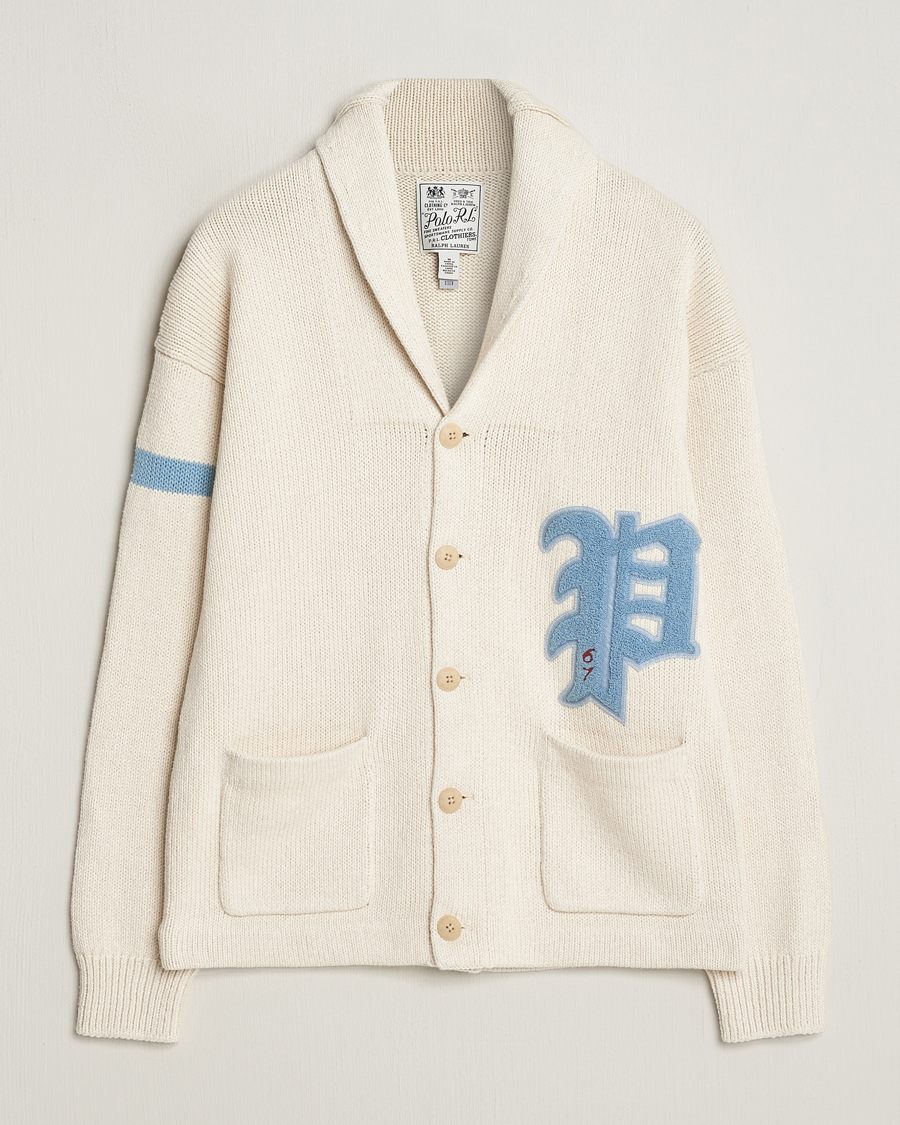 Herr | Tröjor | Polo Ralph Lauren | Cotton/Linen Shawl Collar Cardigan Andover Cream