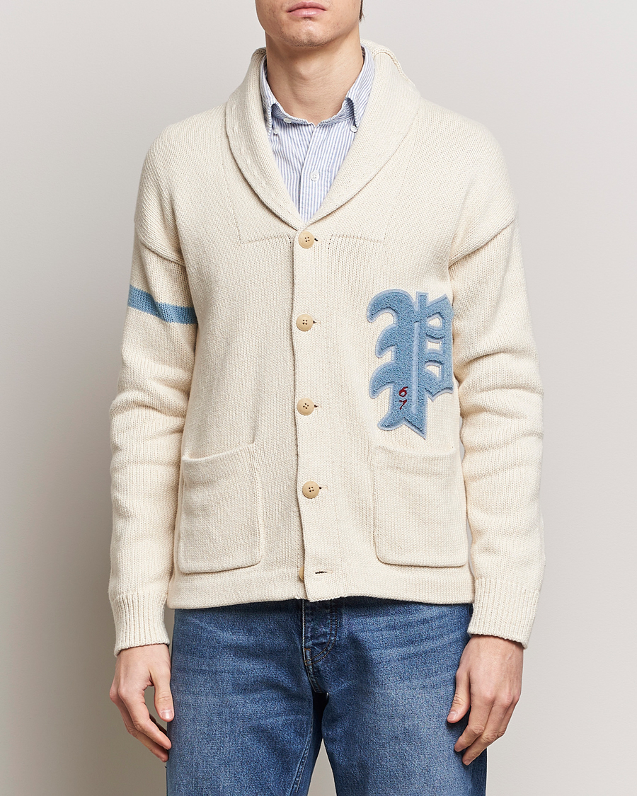 Herr |  | Polo Ralph Lauren | Cotton/Linen Shawl Collar Cardigan Andover Cream