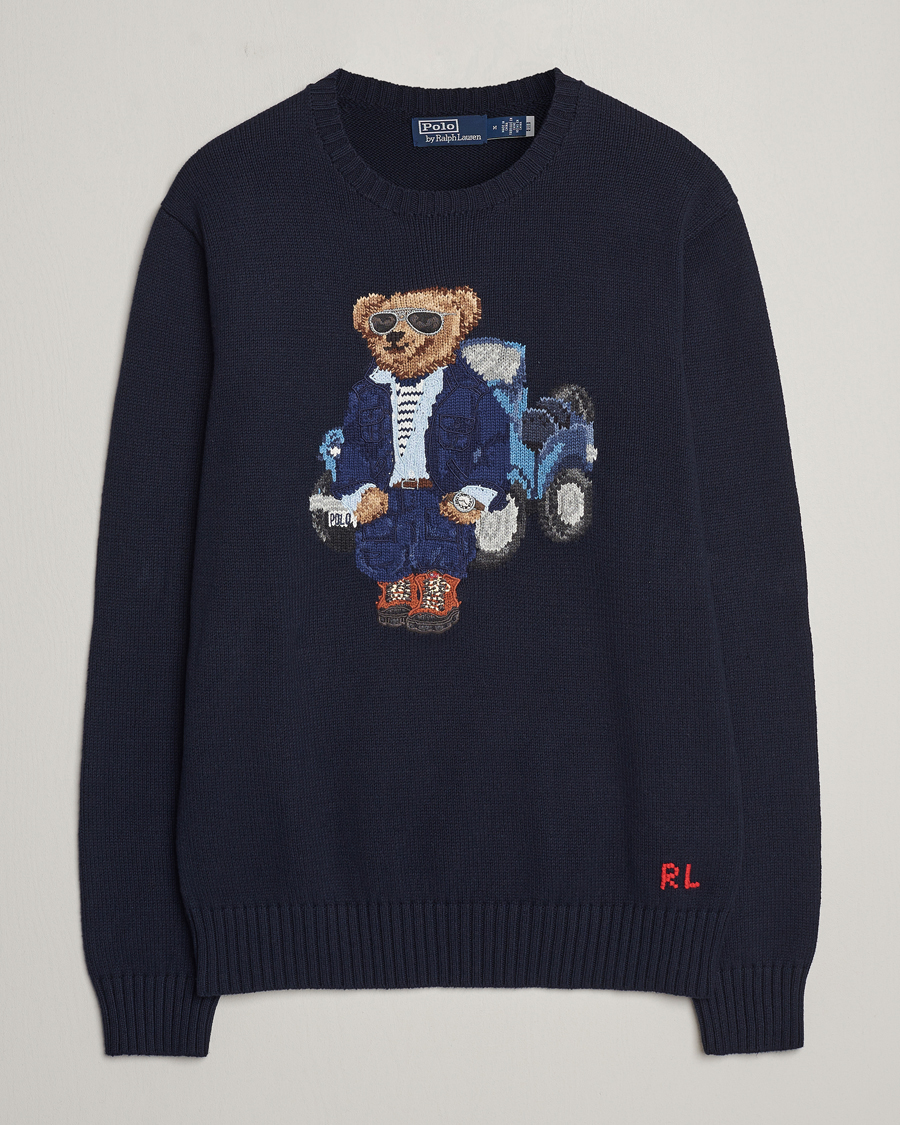 Herr | Tröjor | Polo Ralph Lauren | Knitted Bear Sweater Aviator Navy