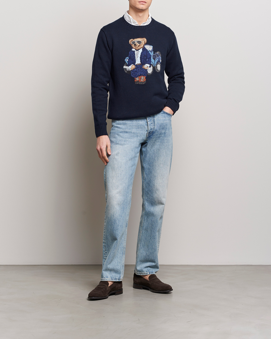 Herr | Tröjor | Polo Ralph Lauren | Knitted Bear Sweater Aviator Navy