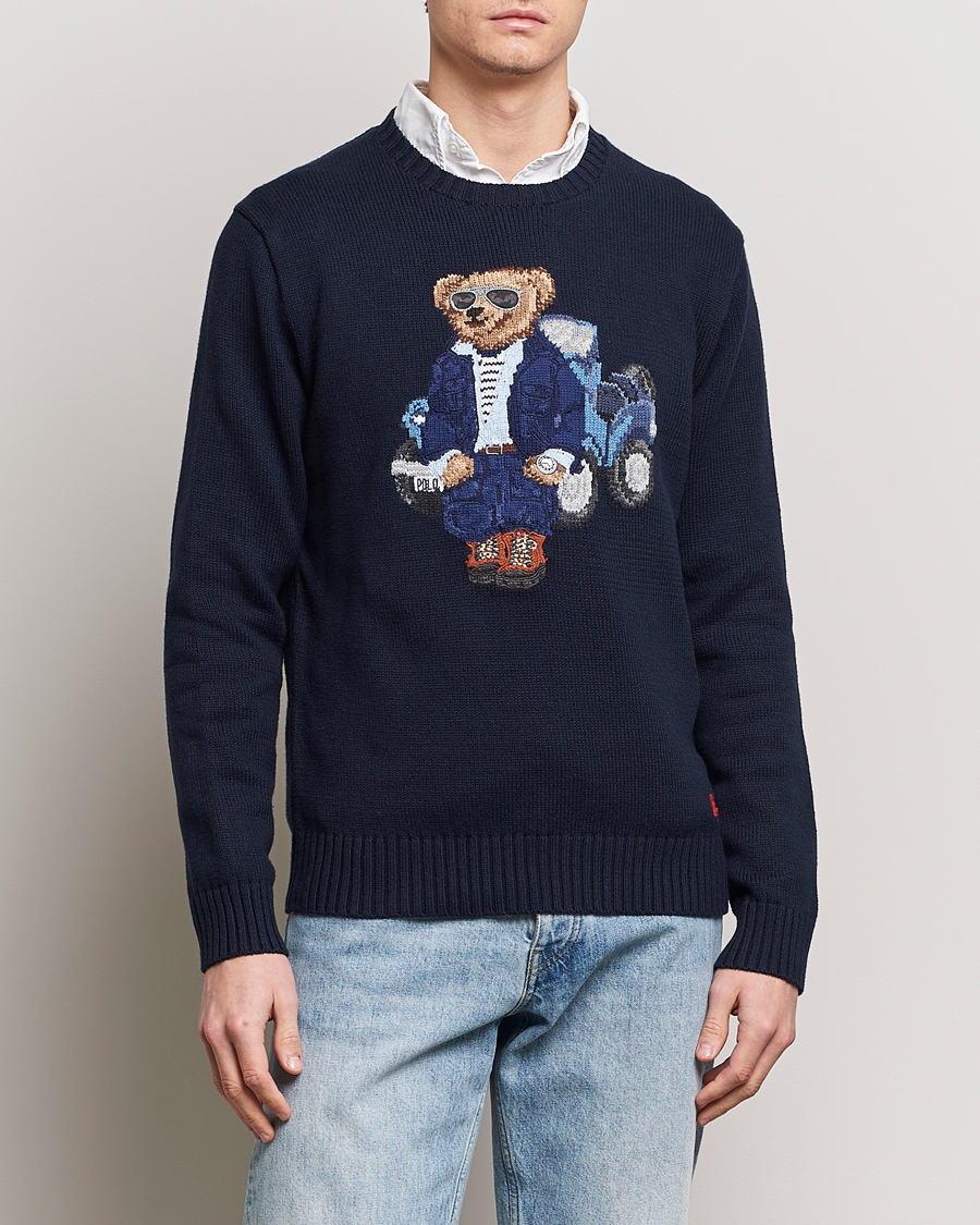 Herr | Tröjor | Polo Ralph Lauren | Knitted Bear Sweater Aviator Navy