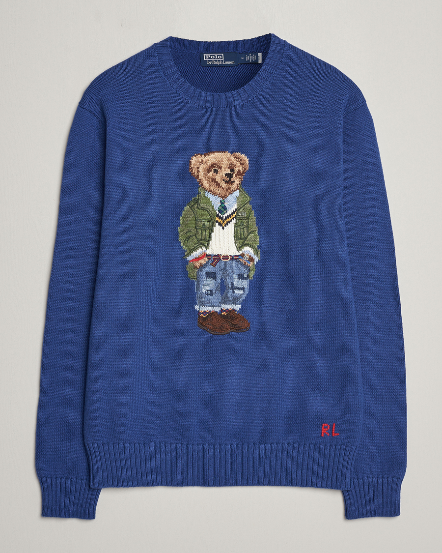Herr | Tröjor | Polo Ralph Lauren | Knitted Bear Sweater Beach Royal