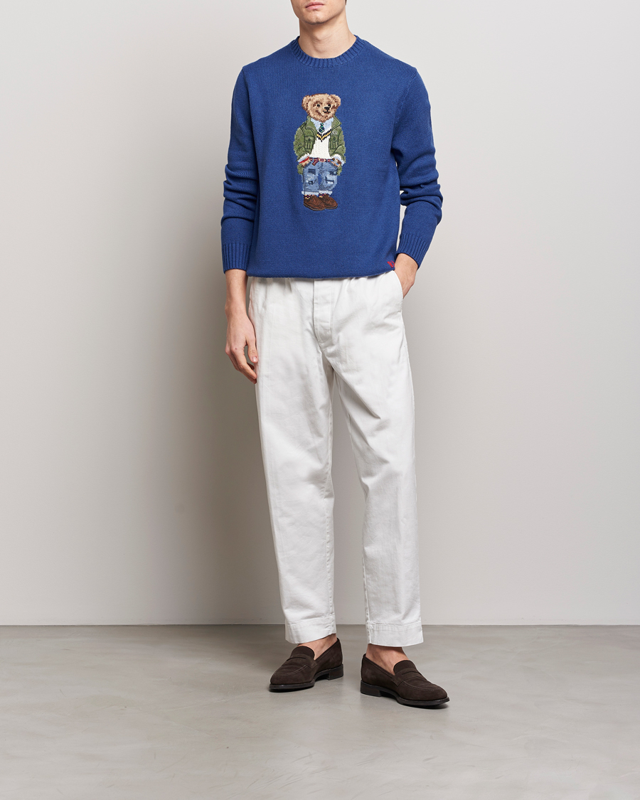 Herr | Tröjor | Polo Ralph Lauren | Knitted Bear Sweater Beach Royal