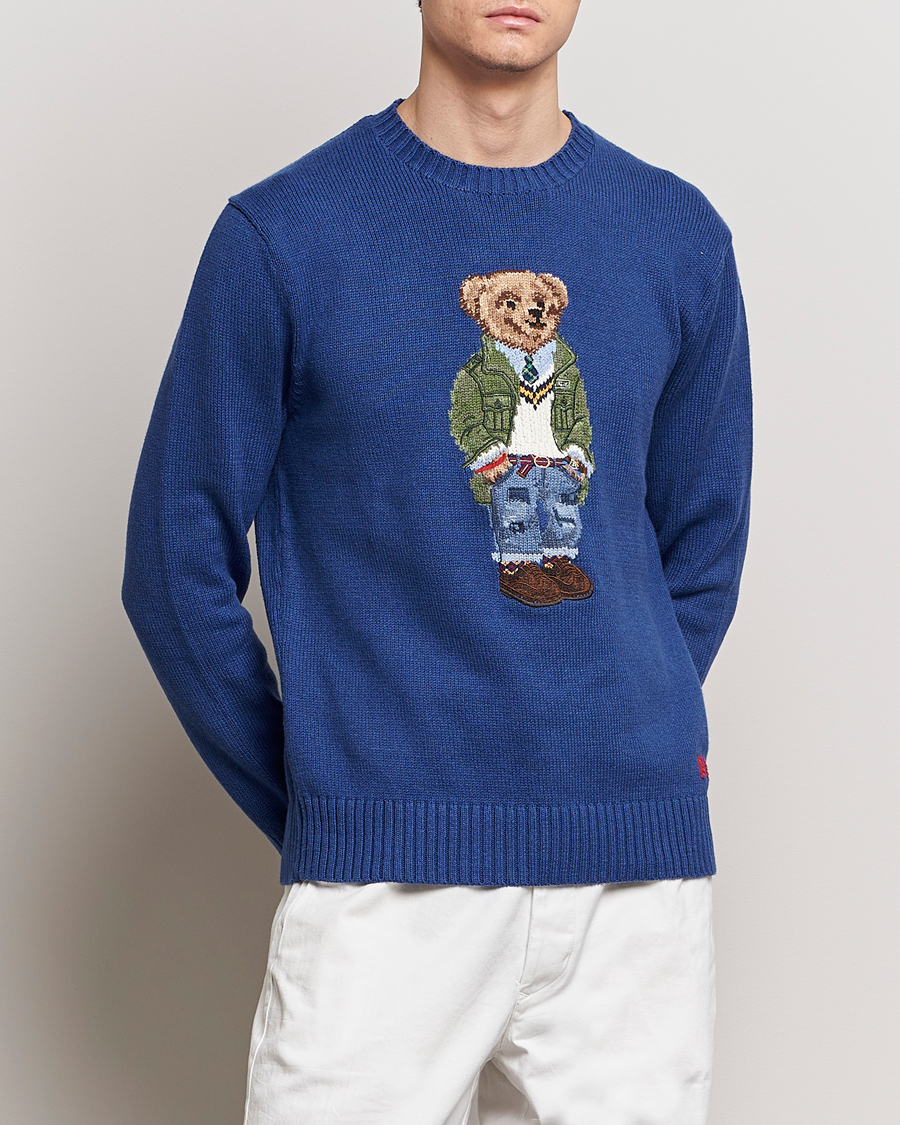 Herr | Tröjor | Polo Ralph Lauren | Knitted Bear Sweater Beach Royal