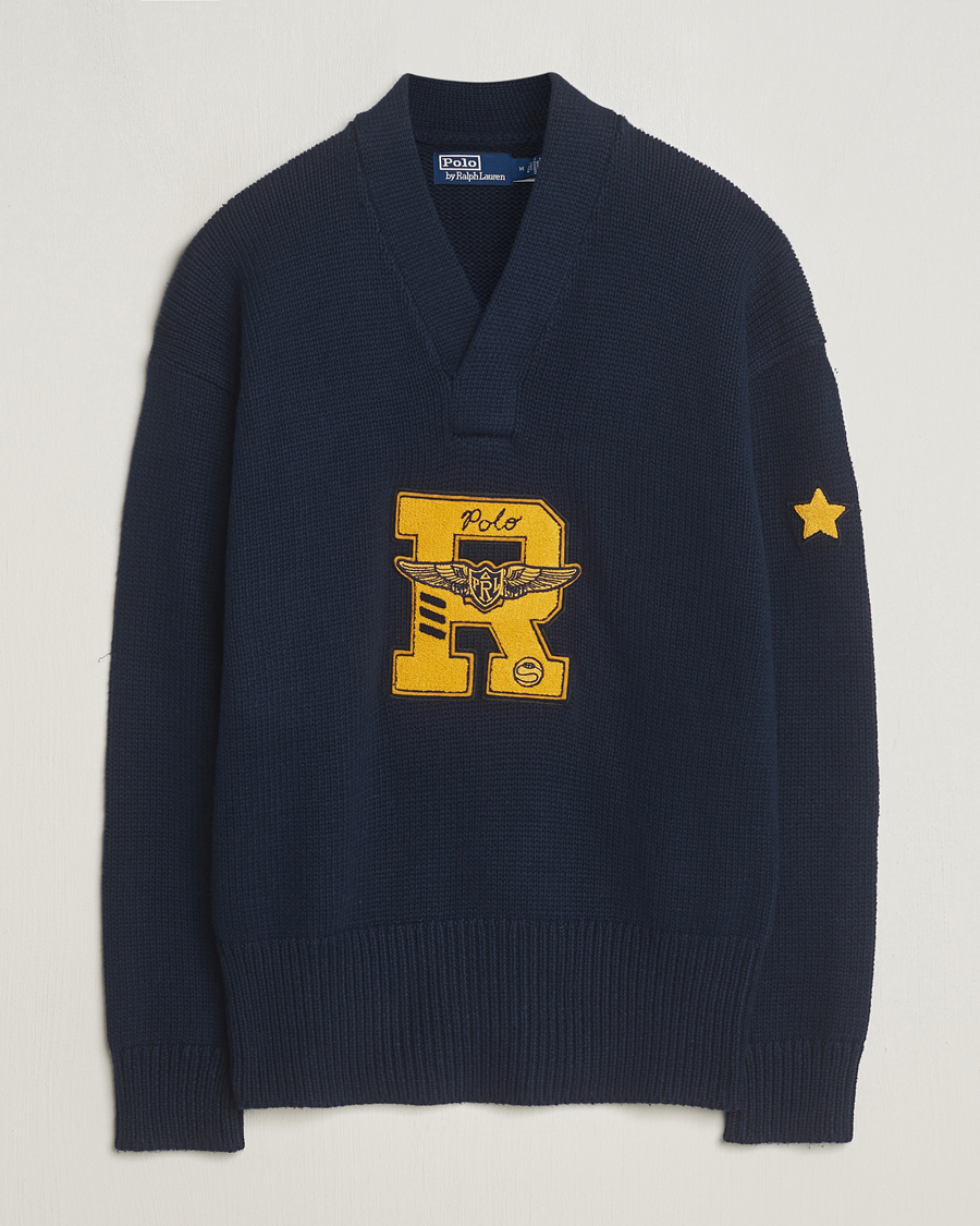Herr | Tröjor | Polo Ralph Lauren | Shawl Collar Sweater Aviator Navy