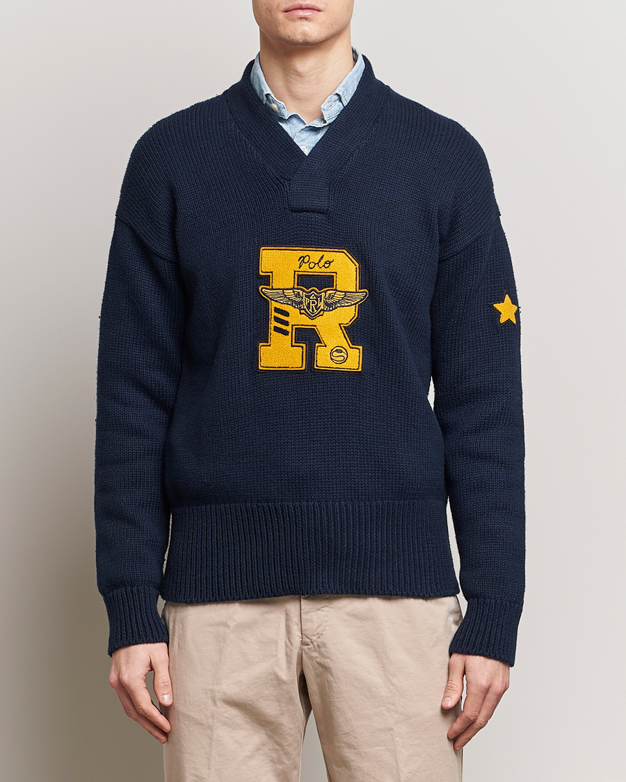 Herr | Tröjor | Polo Ralph Lauren | Shawl Collar Sweater Aviator Navy