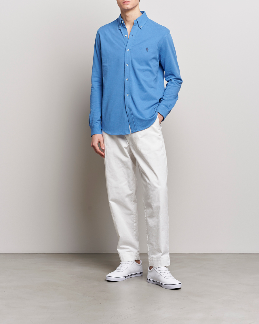 Herr | Skjortor | Polo Ralph Lauren | Featherweight Mesh Shirt New England Blue