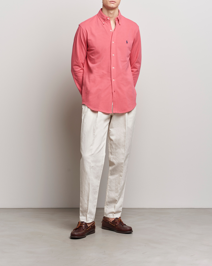 Herr | Skjortor | Polo Ralph Lauren | Featherweight Mesh Shirt Pale Red
