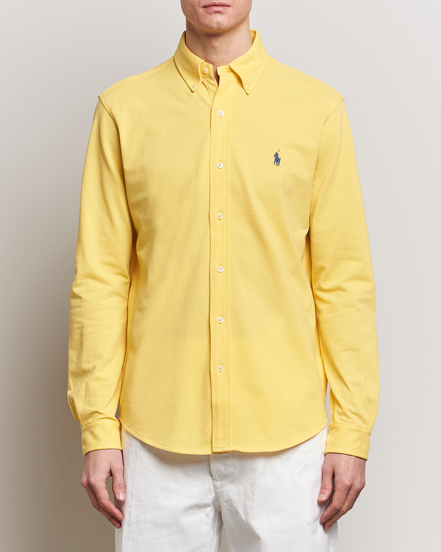 Herr | Pikéskjortor | Polo Ralph Lauren | Featherweight Mesh Shirt Oasis Yellow