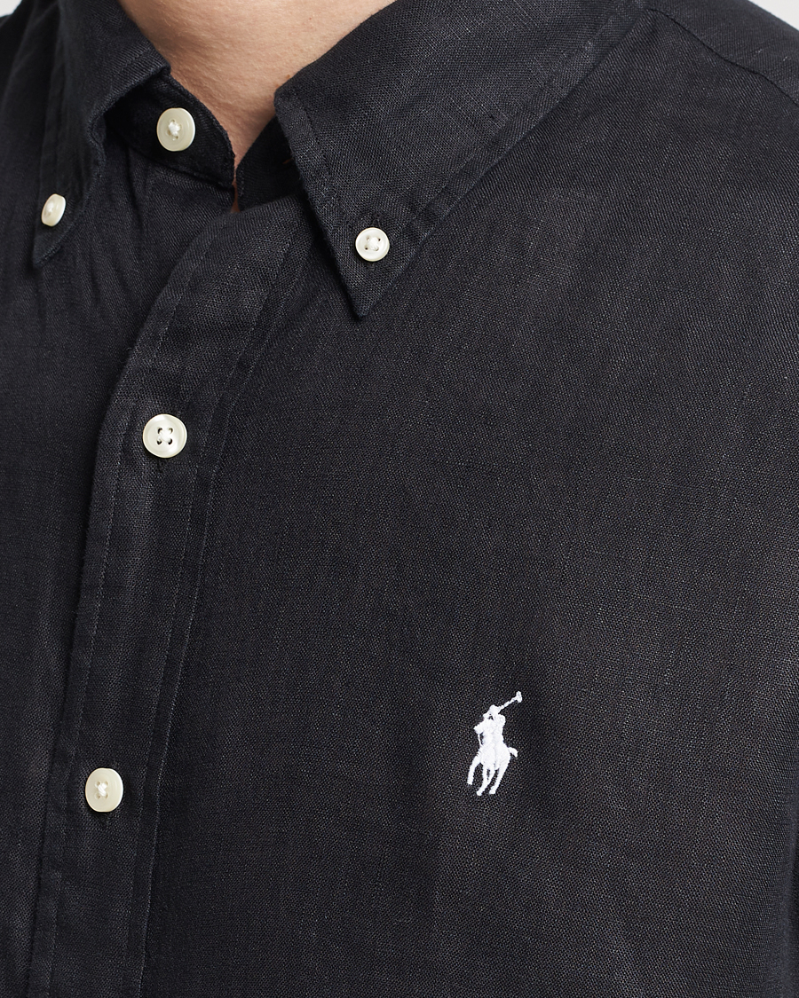 Herr | Skjortor | Polo Ralph Lauren | Custom Fit Linen Button Down Polo Black