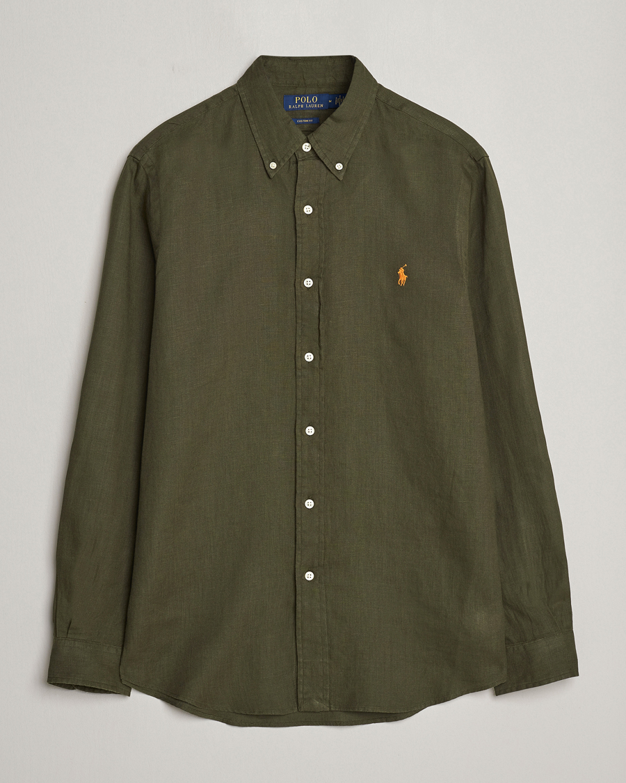 Herr | Skjortor | Polo Ralph Lauren | Custom Fit Linen Button Down Armadillo