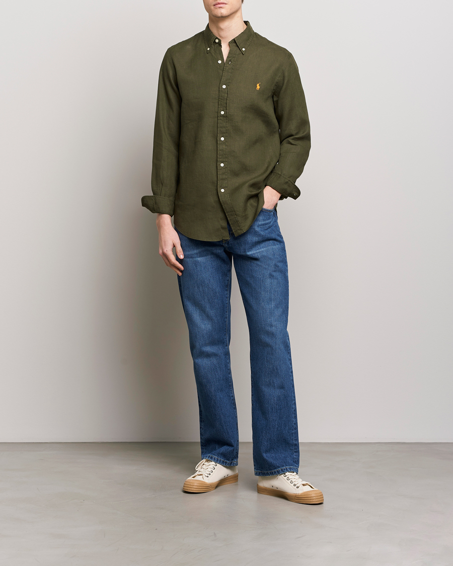 Herr | Skjortor | Polo Ralph Lauren | Custom Fit Linen Button Down Armadillo