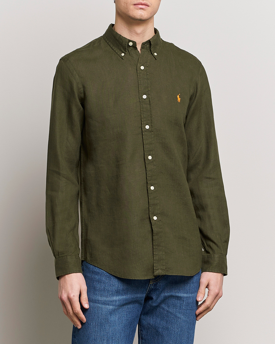 Herr | Polo Ralph Lauren | Polo Ralph Lauren | Custom Fit Linen Button Down Armadillo