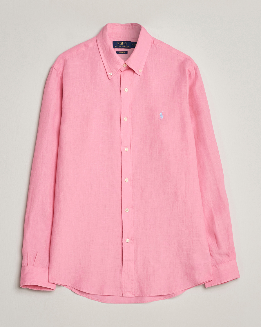 Herr | Skjortor | Polo Ralph Lauren | Custom Fit Linen Button Down Florida Pink