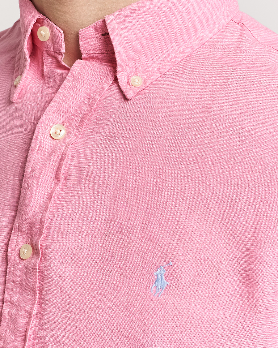 Herr | Skjortor | Polo Ralph Lauren | Custom Fit Linen Button Down Florida Pink