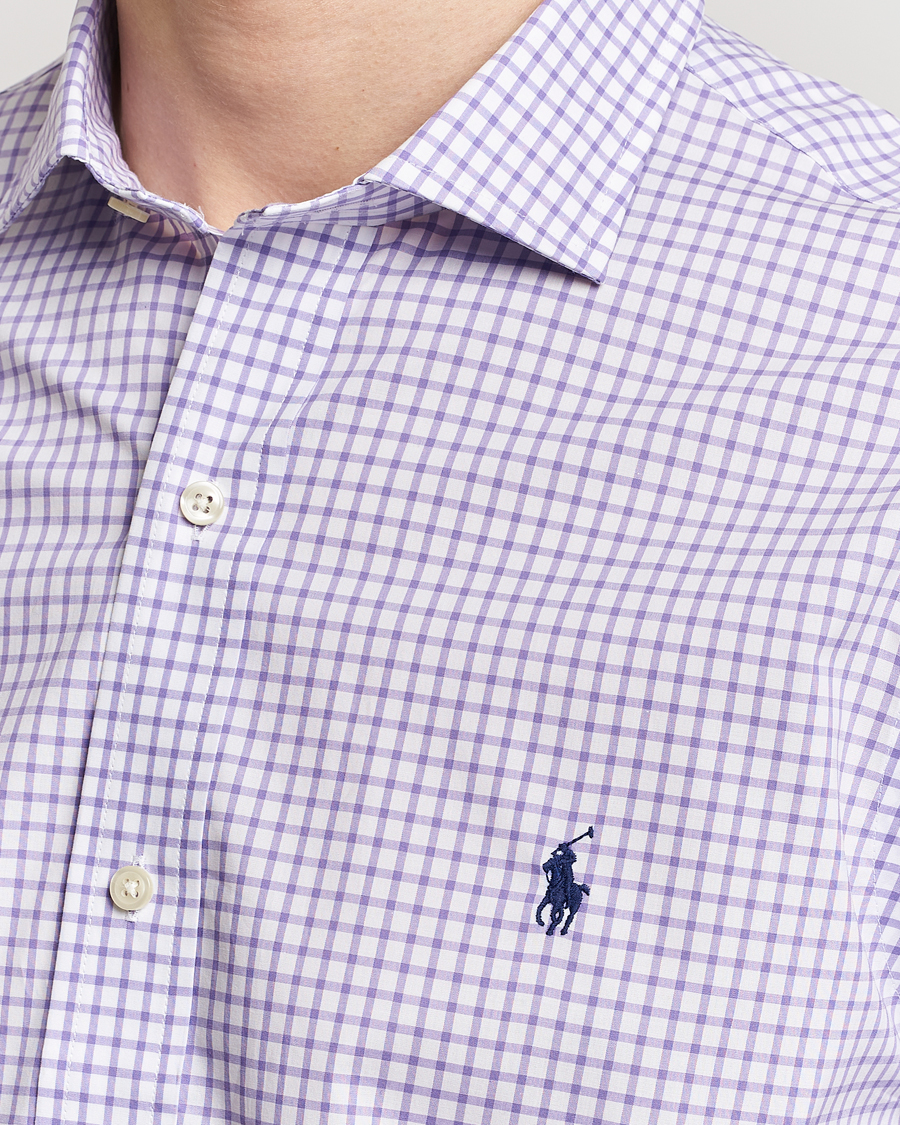 Herr | Skjortor | Polo Ralph Lauren | Custom Fit Poplin Shirt Purple/White