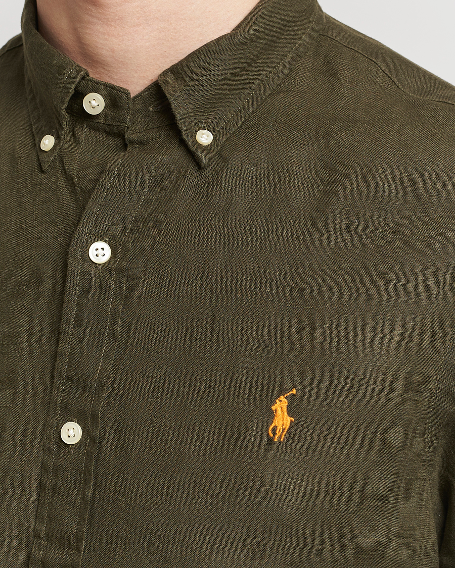 Herr | Skjortor | Polo Ralph Lauren | Slim Fit Linen Button Down Shirt Armadillo