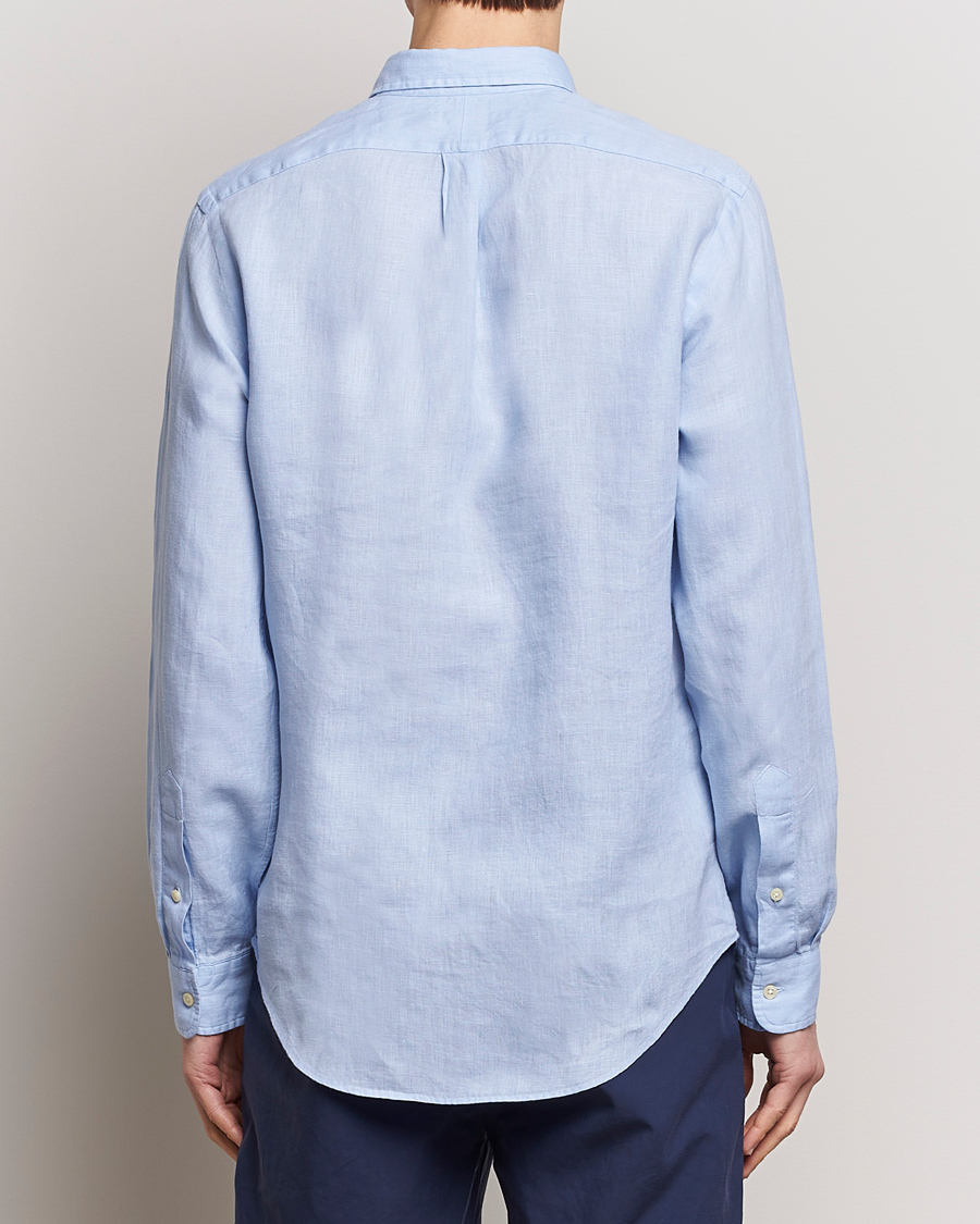 Herr | Skjortor | Polo Ralph Lauren | Slim Fit Linen Button Down Shirt Blue Hyacinth