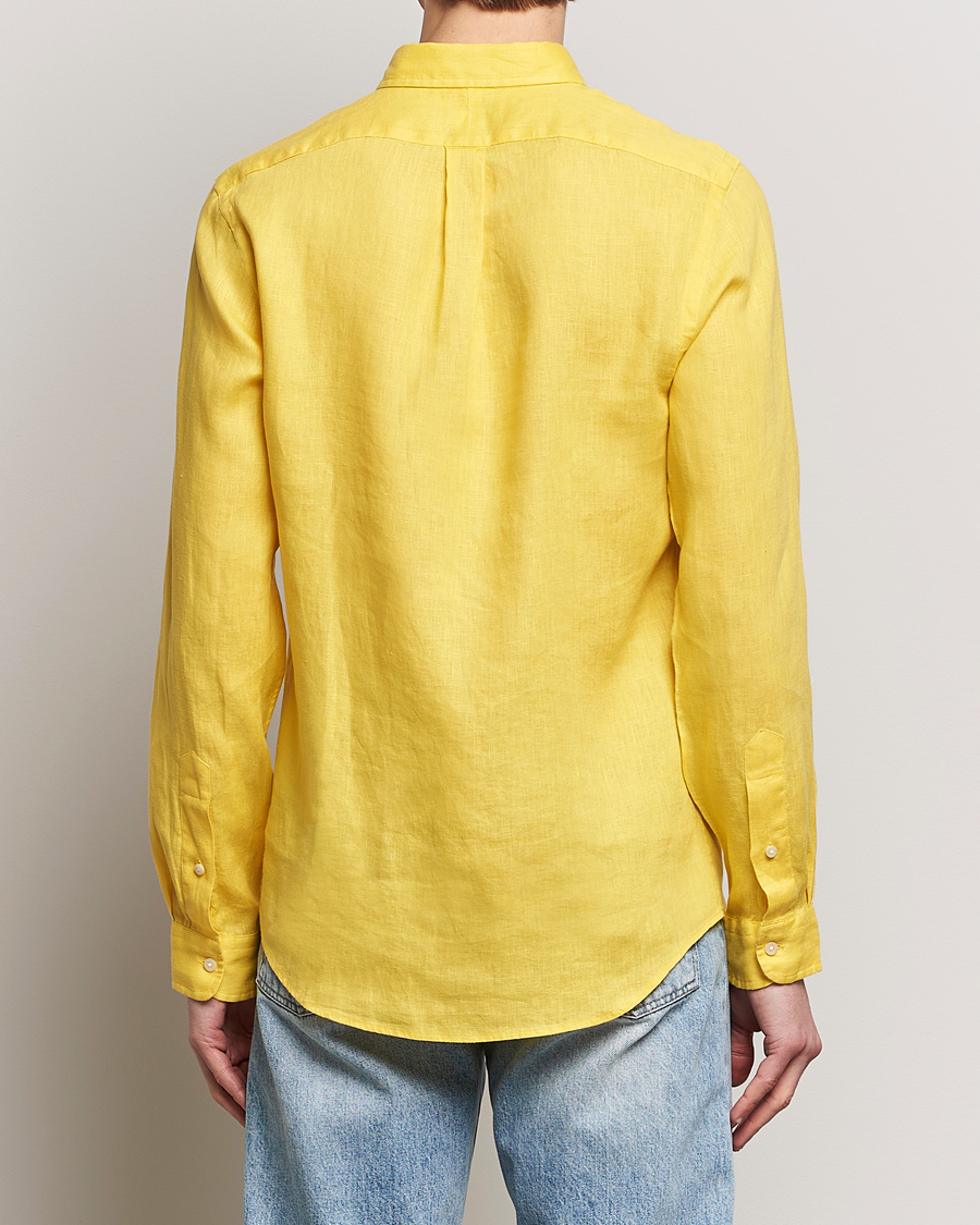 Herr | Skjortor | Polo Ralph Lauren | Slim Fit Linen Button Down Shirt Sunfish Yellow