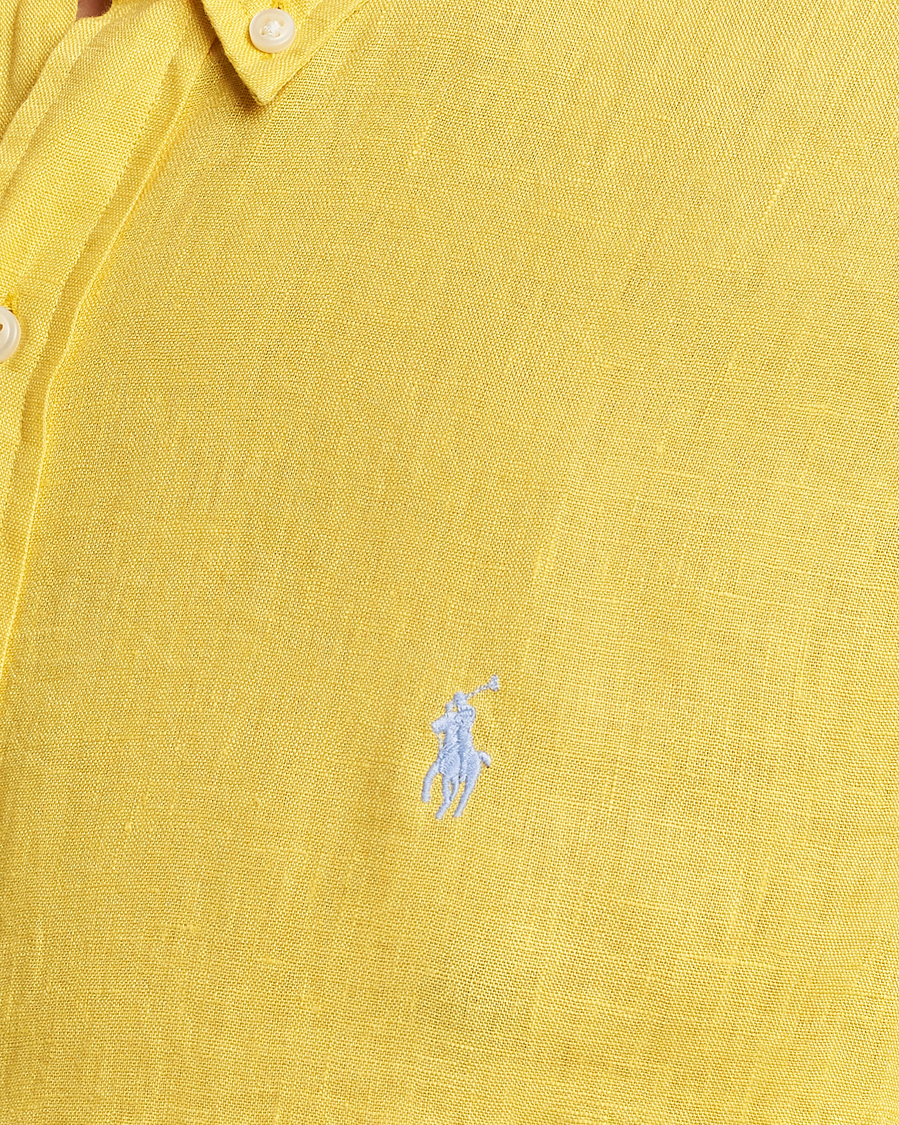 Herr | Skjortor | Polo Ralph Lauren | Slim Fit Linen Button Down Shirt Sunfish Yellow