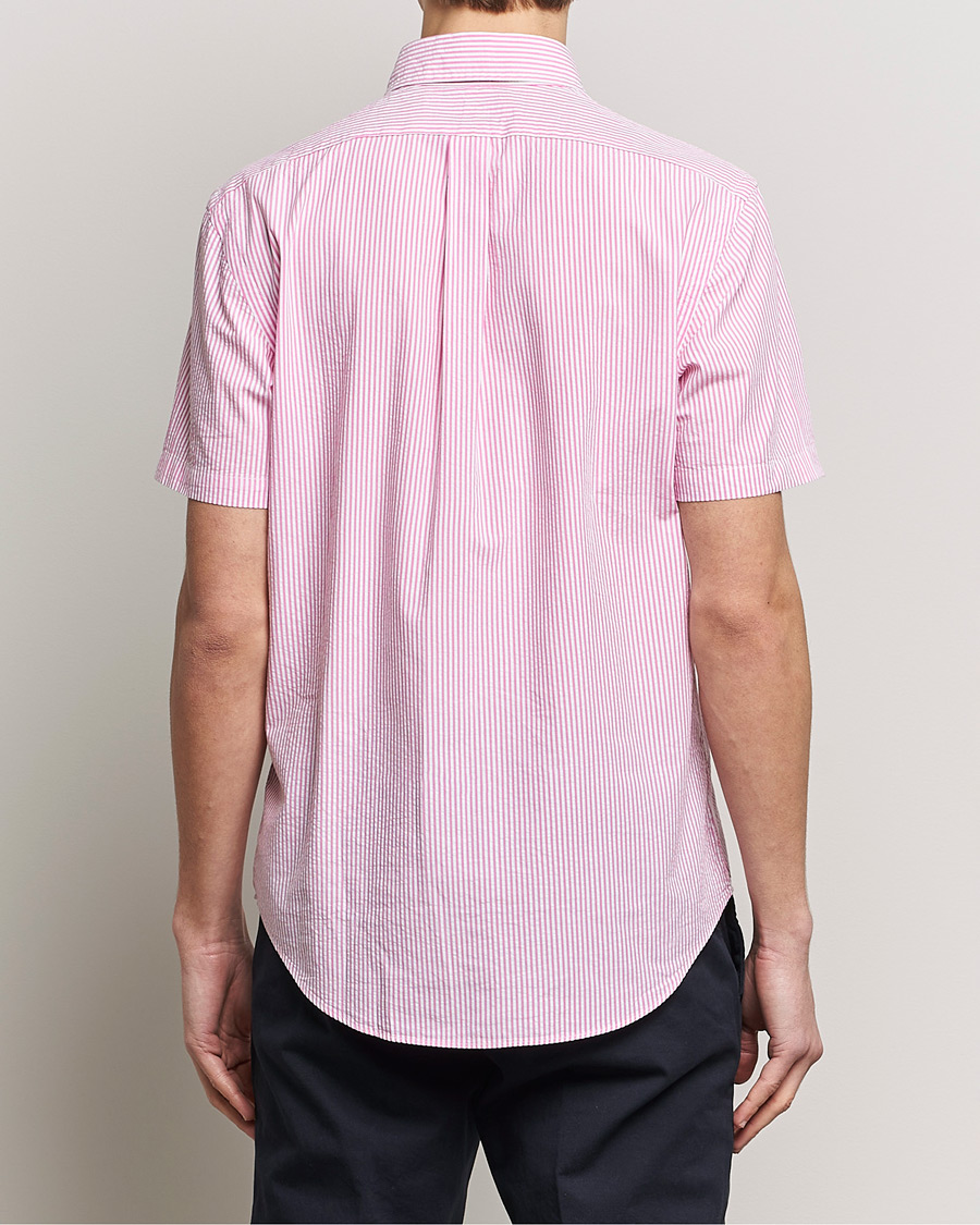Herr | Skjortor | Polo Ralph Lauren | Seersucker Short Sleeve Striped Shirt Rose/White