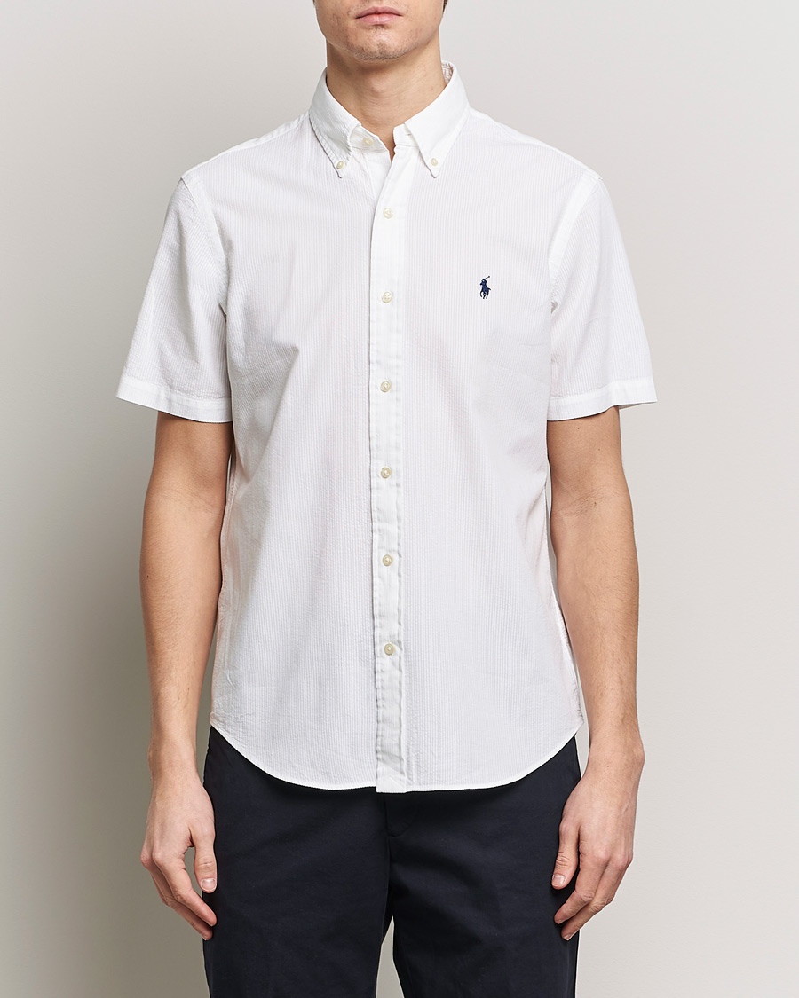 Herr | Casual | Polo Ralph Lauren | Seersucker Short Sleeve Shirt White