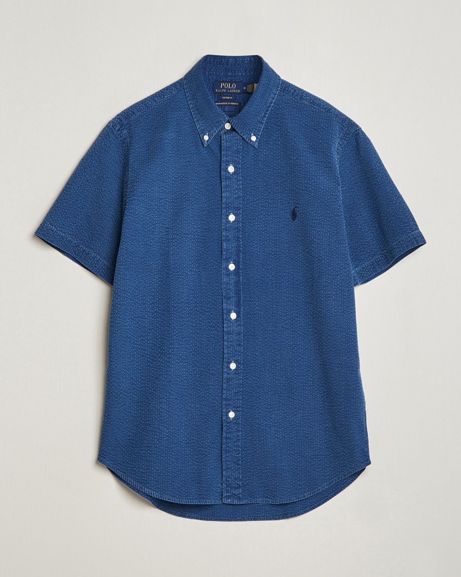 Herr | Skjortor | Polo Ralph Lauren | Seersucker Short Sleeve Shirt Dark Indigo