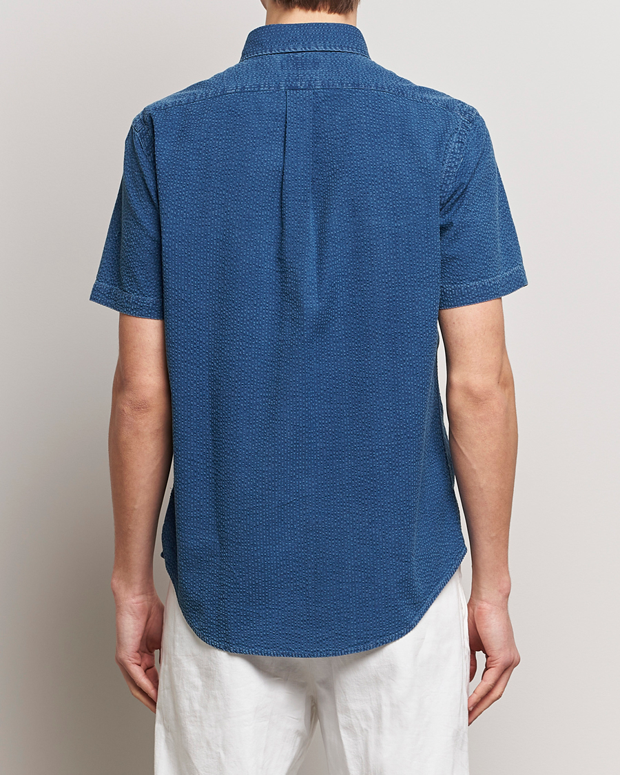 Herr | Skjortor | Polo Ralph Lauren | Seersucker Short Sleeve Shirt Dark Indigo