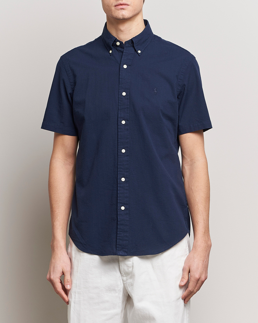 Herr | Polo Ralph Lauren | Polo Ralph Lauren | Seersucker Short Sleeve Shirt Astoria Navy