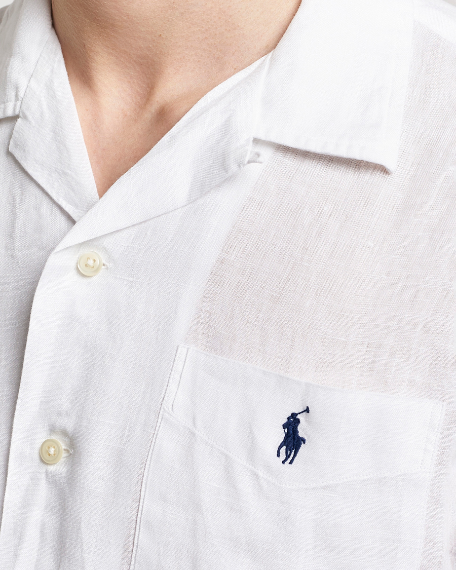 Herr | Skjortor | Polo Ralph Lauren | Linen Pocket Short Sleeve Shirt White